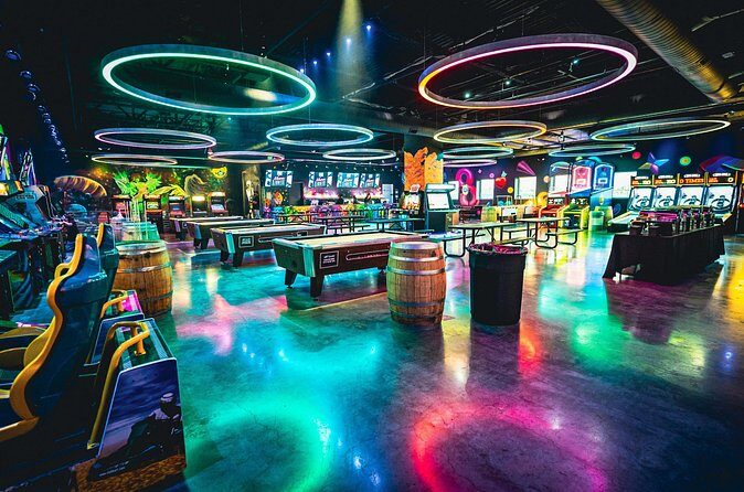AREA15 Access Experience Pass - Asylum Bar + Arcade: $5 in tokens and a two-level arcade mood