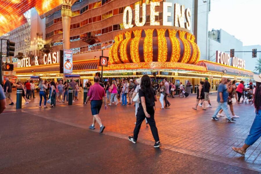Las Vegas: Fremont Street Secrets & Red Light History Walk - Entering the story near the Plaza Casino